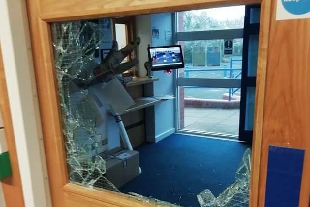 Burglars who smashed a glass window at a school in Fulwood went back the following night to steal a safe.