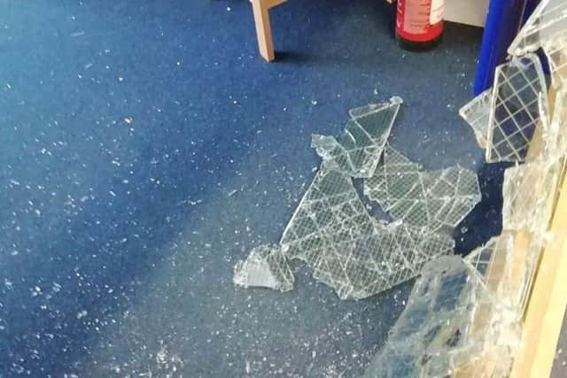 Burglars who smashed a glass window at a school in Fulwood went back the following night to steal a safe.