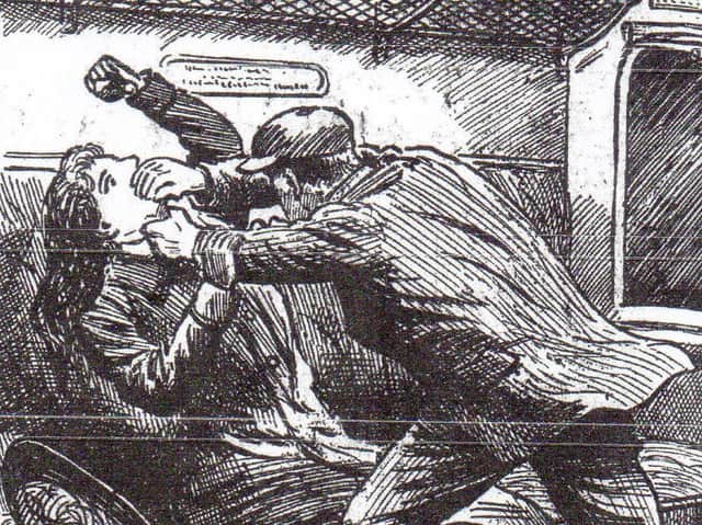 The assault in the railway carriage