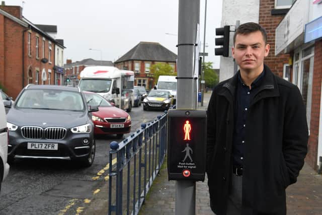 Coun. Matthew Trafford has previously campaigned for the council to review the pedestrian crossing outside the Wishing Well pub in Brownedge Road, Lostock Hall.