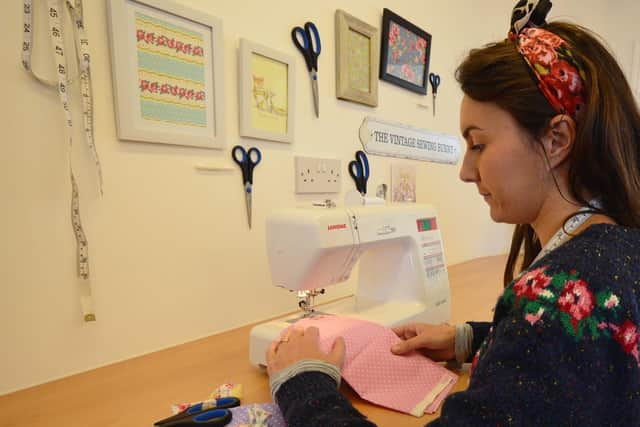 Owner of The Vintage Sewing Bunny in St Annes, Lucy Plumbley