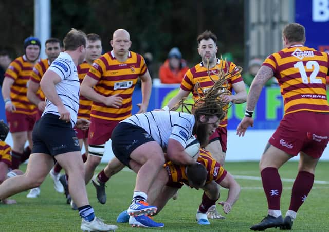 Action from Saturday's derby defeat by Fylde (photo: Neil Cross)