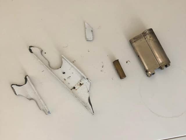 The culprits snapped the lock with a screwdriver and pliers, loosened it with pliers then popped it out and dumped it, according to the property owner's girlfriend.