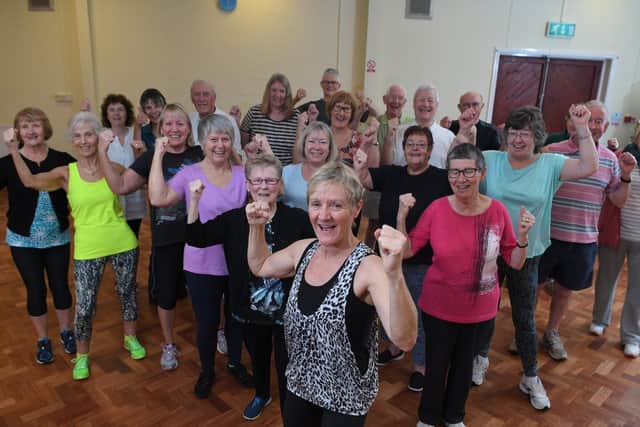 Julie (centre) with members of her Ingol keep fit class