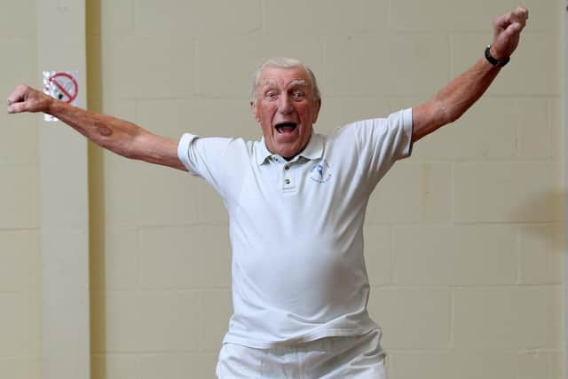 Arthur Jefferies, 90, is Julie's oldest pupil at her keep fit classes