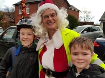 Nina dusted off her Father Christmas outfit on Friday (December 21) for the last day of school at Freckleton Strike Lane Primary School