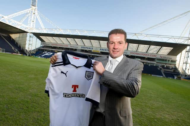 Graham Westley at his unveiling as Preston North End manager in January 2012