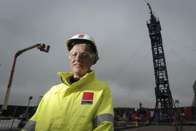 Cuadrilla fracking site on Preston New Road. CEO Francis Egan.