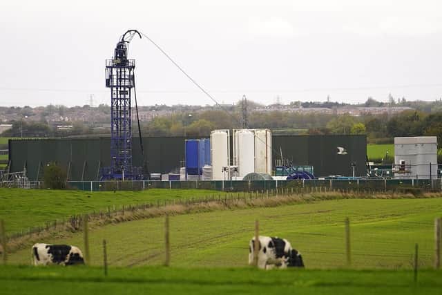 Operations at the shale gas extraction site were recently paused by Cuadrilla as a precaution after an earth tremor measuring 0.4 was detected by sensors. (Photo by Christopher Furlong/Getty Images)