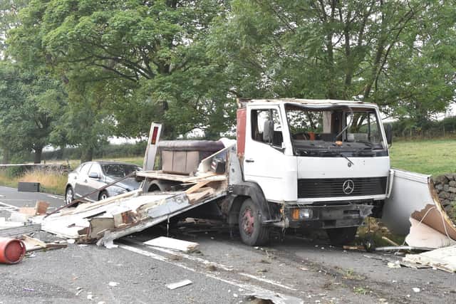 The 7.5-tonne van. Photo: North Yorkshire Police/PA Wire