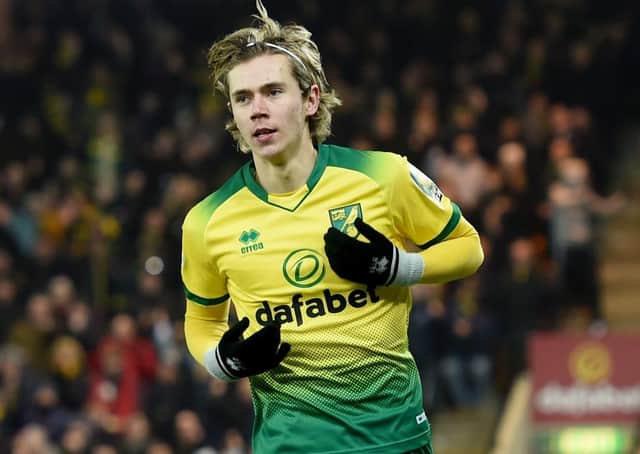 Todd Cantwell celebrates scoring Norwich's goal in New Year's Day’s 1-1 home draw with Crystal Palace