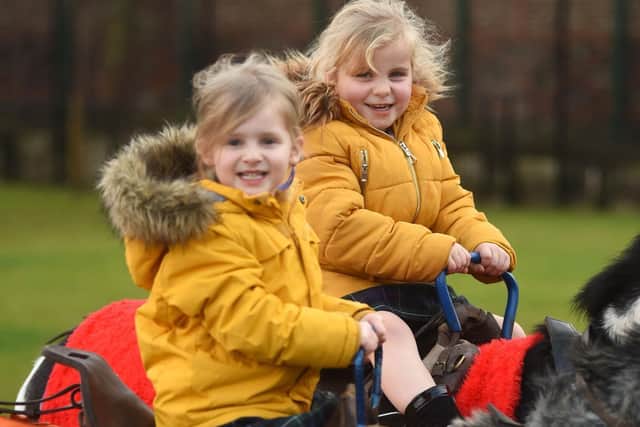 Donkey rides int he playground at Armfield Academy