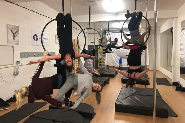 Kelly Amelia Fitness Studio, in Blackpool, which offers aerial hoop and silks