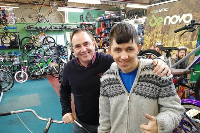 Bike Works boss Colin Southern (left) with recent recruit ErikSidlauskas