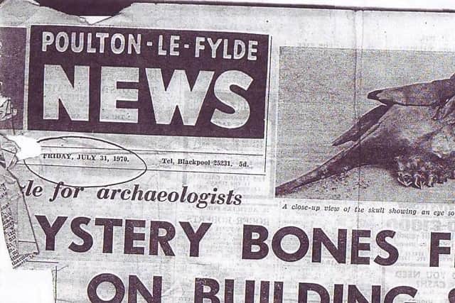 Newspaper report on the find