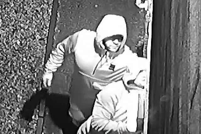 The two men forced their way into a home in Meadowcroft Road, Leyland at around 2.50am on Friday, December 13. Pic: Lancashire Police