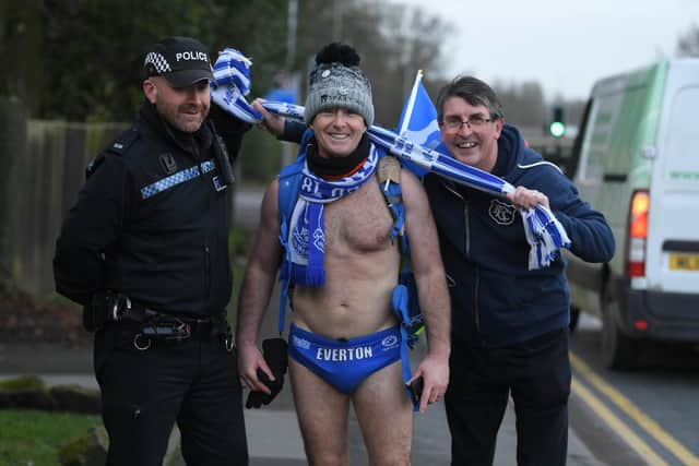 The pub's owners reportedly gave "Speedo Mick" a 1,000 donation tosupport hiscause.