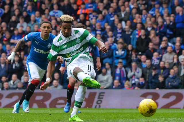 Scott Sinclair scores for Celtic against Rangers from the penalty spot in 2017 (Getty Images)