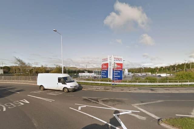 A 13-year-old boy fell from a bridge over the A56, near the Tesco superstore in Haslingden, at around 1pm yesterday (January 9). the Pic: Google