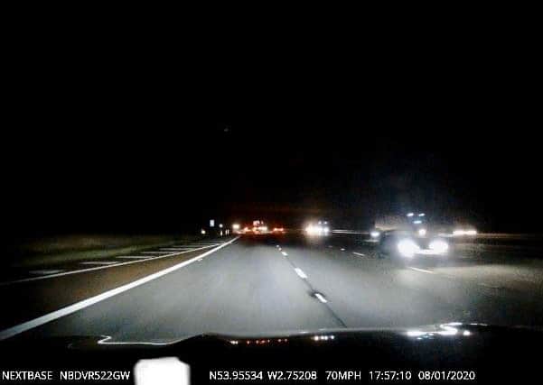Driver catches the horrifying moment on their dash cam. (Credit: Shereen Kelly)