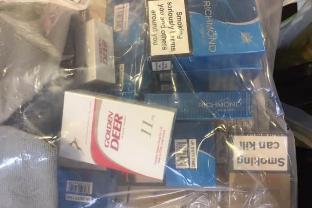 Illicit tobacco found at J and C Bargain Stores, Leyland - Credit: Lancashire Trading Standards