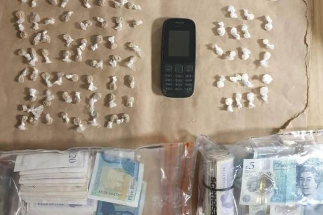 Police in Preston arrested a man and seized around 100 wraps of Class A drugs after a foot-chase through Avenham Park on Wednesday (January 8). Pic: Lancashire Police