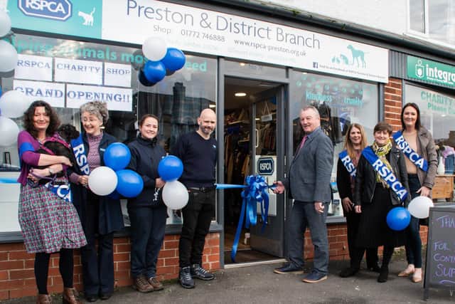 Volunteers at the opening of the RSPCA shop in Penwortham.