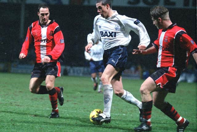 Andy Gray on his Preston debut against Lincoln City in 1999