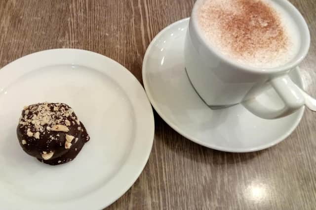 Cappuccino and hazelnut bliss protein ball