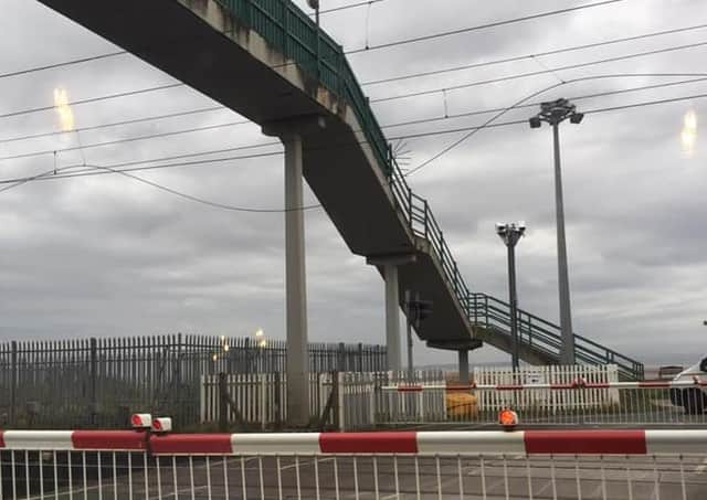 Damage to overhead wires at Hest Bank. Photo by The Crossing Micropub.