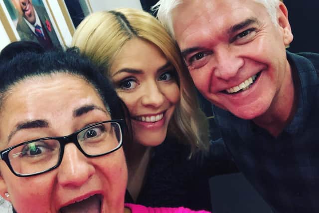 Antonella Brollini with This Morning hosts Holly Willoughby and Phillip Schofield
