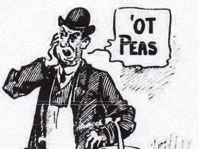 Cartoon image of Preston's Hot Peas Man