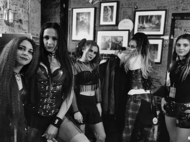 Punk rock band, Nancy and the Dolls, who've played at The British Grand Prix and Isle of White Festival.