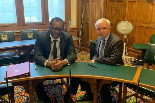 Fylde MP Mark Menzies  in a meeting with Kwasi Kwarteng over the issue of fracking