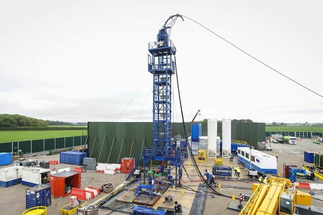 The fracking equipment at Preston New Road last year before the ongoing halt was brought in by the Government in November