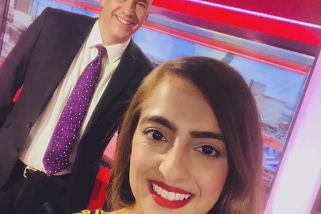 Nazia Mogra with Roger Johnson on North West Tonight