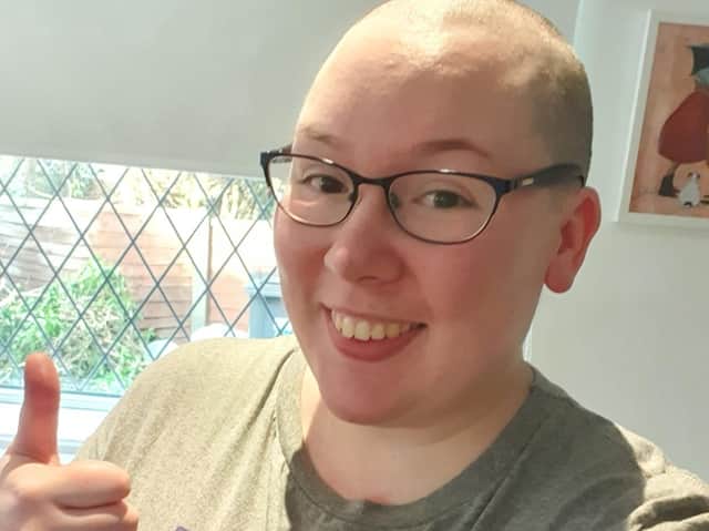 Miriam Cowlishaw, an operating department practitioner at Royal Preston Hospital, decided to shave her head as part of Macmillans annual Brave the Shave campaign.