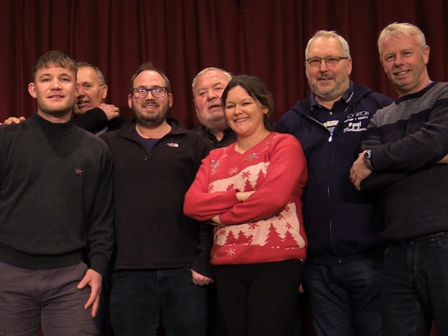 Members of the cast in rehearsals for this year's Hoghton Pantomime Society production of Beauty and the Beast