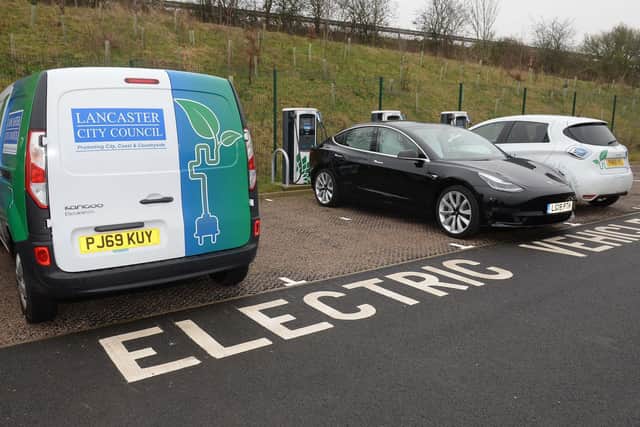 The "superhub" features 18 new electric vehicle charge points