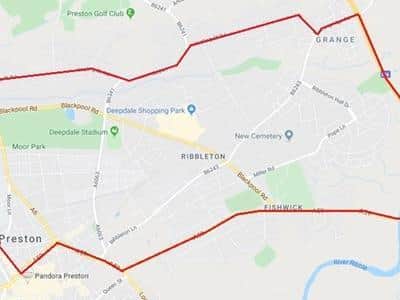 Police can stop and search anyone in the area shown after an order was made following two stabbings just hours apart.