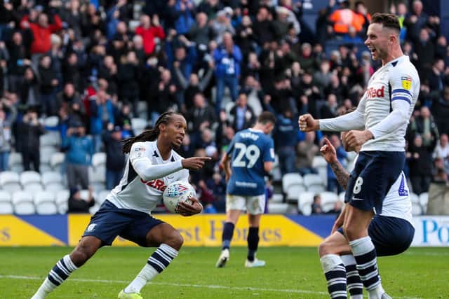 Daniel Johnson scores from the penalty spot in Preston's win against Blackburn