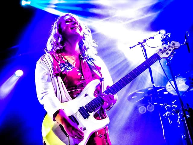 Chantel McGregor, pictured here playing live at the Bury Apex
