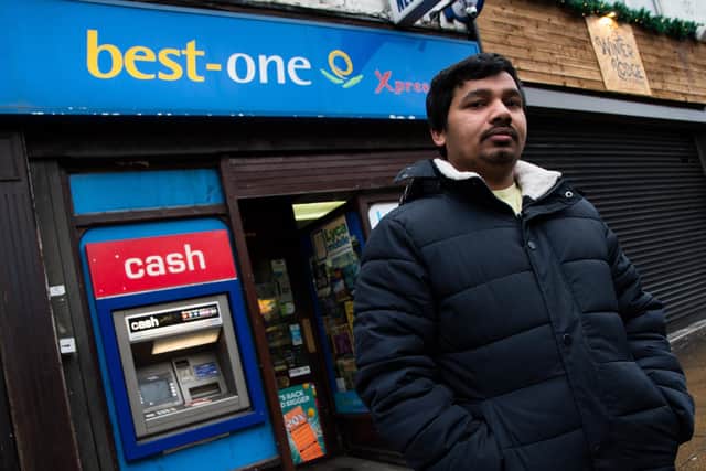 Convenience store owner Koti Puvvada has had to lay off three staff due to a fall in trade.