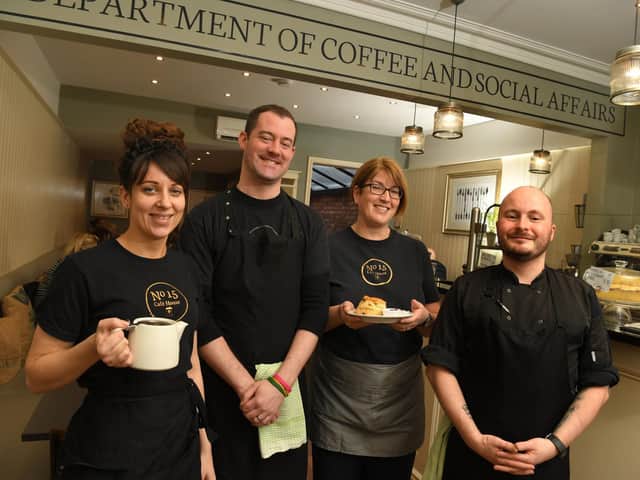 No15 Cafe House staff members Sophie Wright, Wayne Marshall, Alison Casey, and David Faulkingham.