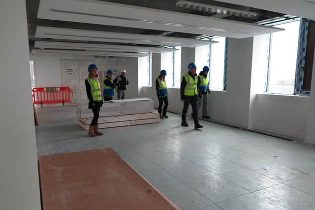 Organisations interested in moving into the new Health Innovation Campus on a recent site visit.