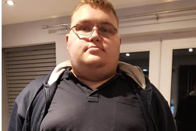 Daniel before he lost weight