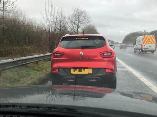 A motorist was caughtdriving at 90mph through the 50mph speed restrictions on the M55. (Credit: Lancashire Police)