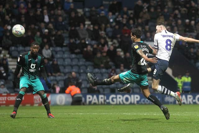 Alan Browne goes close to a winner for PNE