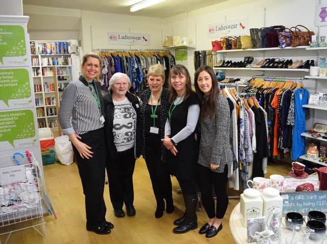 Staff and volunteers at the St Catherine's Hospice shop in Leyland Road, Lostock Hall.