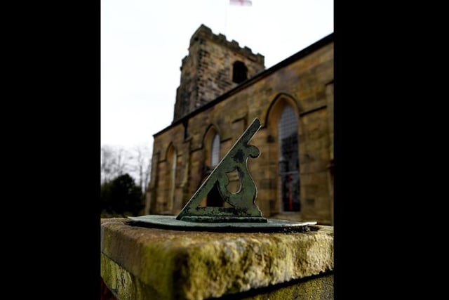 Sundial, probably 198th century. Plain square base, octagonal vase-shaped pedestal with moulded square foot and cap, brass plate and scrolled gnomon